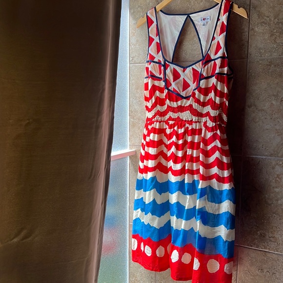 Anthropologie Dresses & Skirts - Anthropologie We Love Vera High Seas Dress Red White & Blue Nautical Pockets ♥️